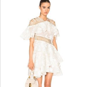 NWOT Zimmermann Mischeif Layer Dress in Pearl Sz 0